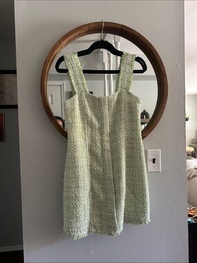 House of Harlow 1960 Light Green Bouclé Mini Dress